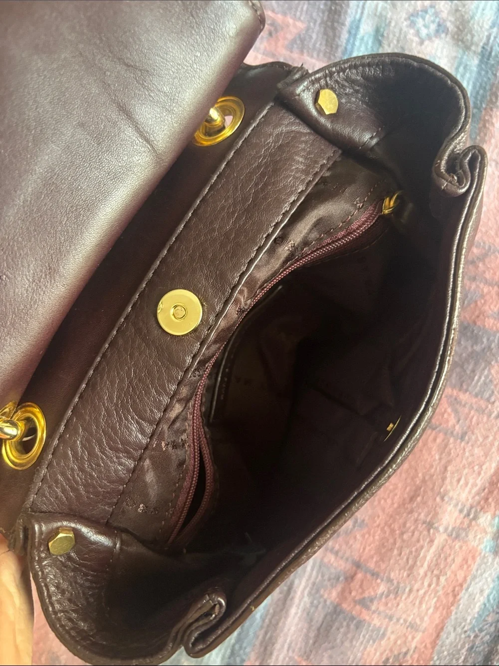 Marc by Marc Jacobs Burgundy Leather Crossbody with Woven Strap